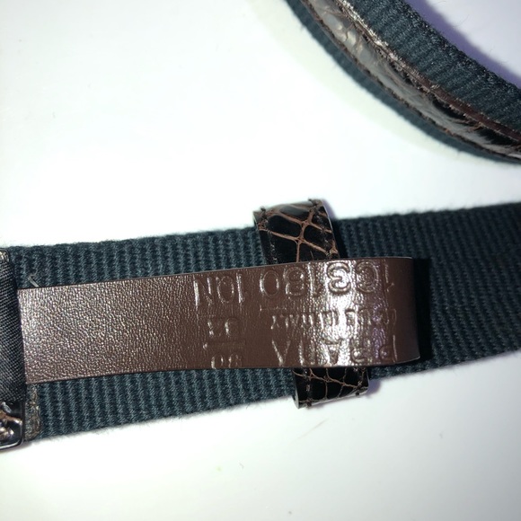 Prada Navy Alligator Skin Belt - Picture 7 of 8